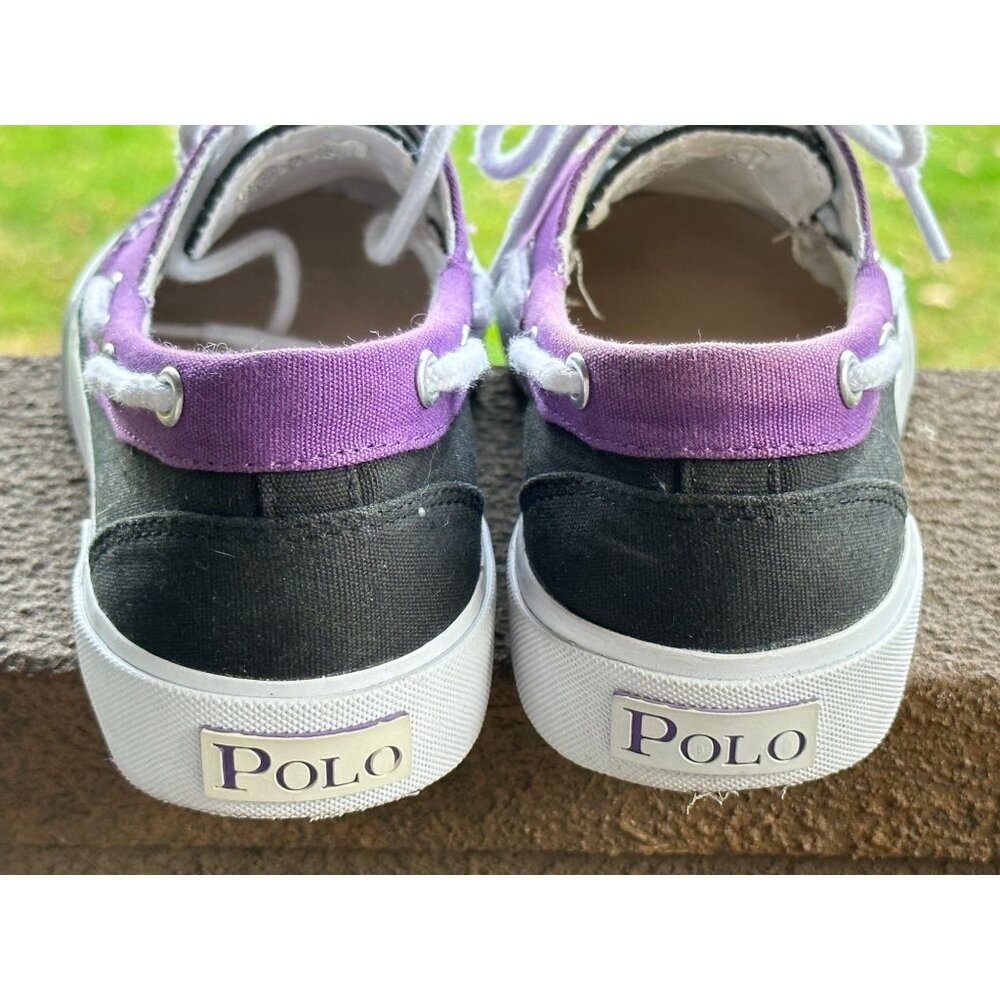 Ralph Lauren Polo Lilia Women Shoe Flats Canvas Size 6B Blue Purple Cruise Wear - Picture 6 of 10